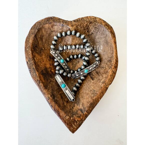 Aztec Boho Western Concho Stretch Bracelet Diamond Shape Bar - Picture 6 of 7